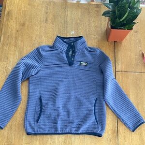L.L. Bean Womens Airlight knit Blue, 1/4 or half button down pullover